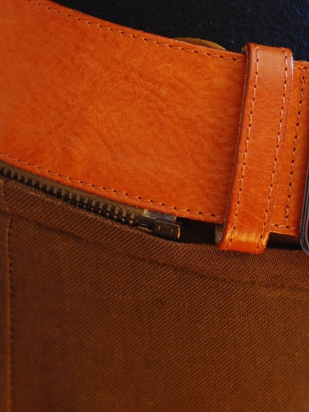 Jean Paul Gaultier Bronze Maxi Skirt With Zippered Leather Belt - Italy - Picture 4 of 5
